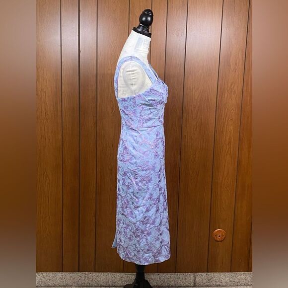 Aidan Mattox Metallic Floral Jacquard Dress size 2 - Picture 9 of 11